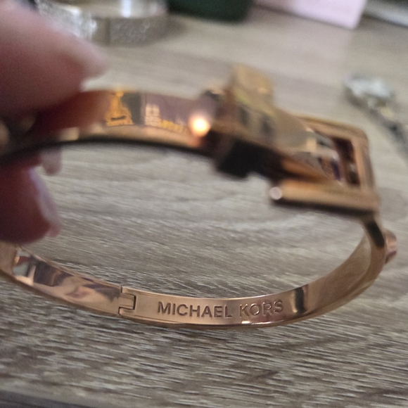 Michael Kors Rose Gold Buckle Bangle Bracelet - Picture 2 of 3